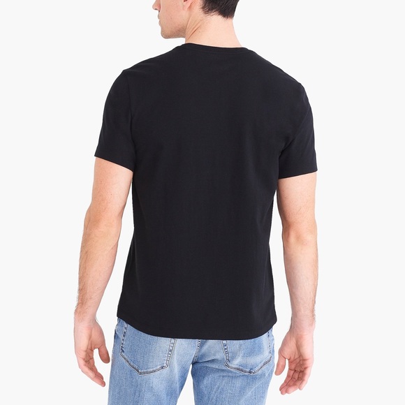 J.CREW Essential Tee Crewneck Short Sleeve Black T-Shirt Jersey Cotton - Picture 3 of 5